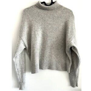 Babaton Light Grey High Neck Cashmere Sweater Sz S